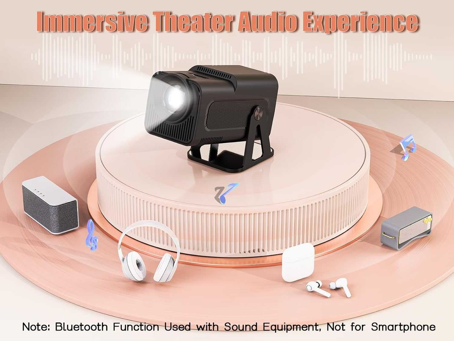 Alwtniet Projector 4K Officially Netflix cu A si android 13