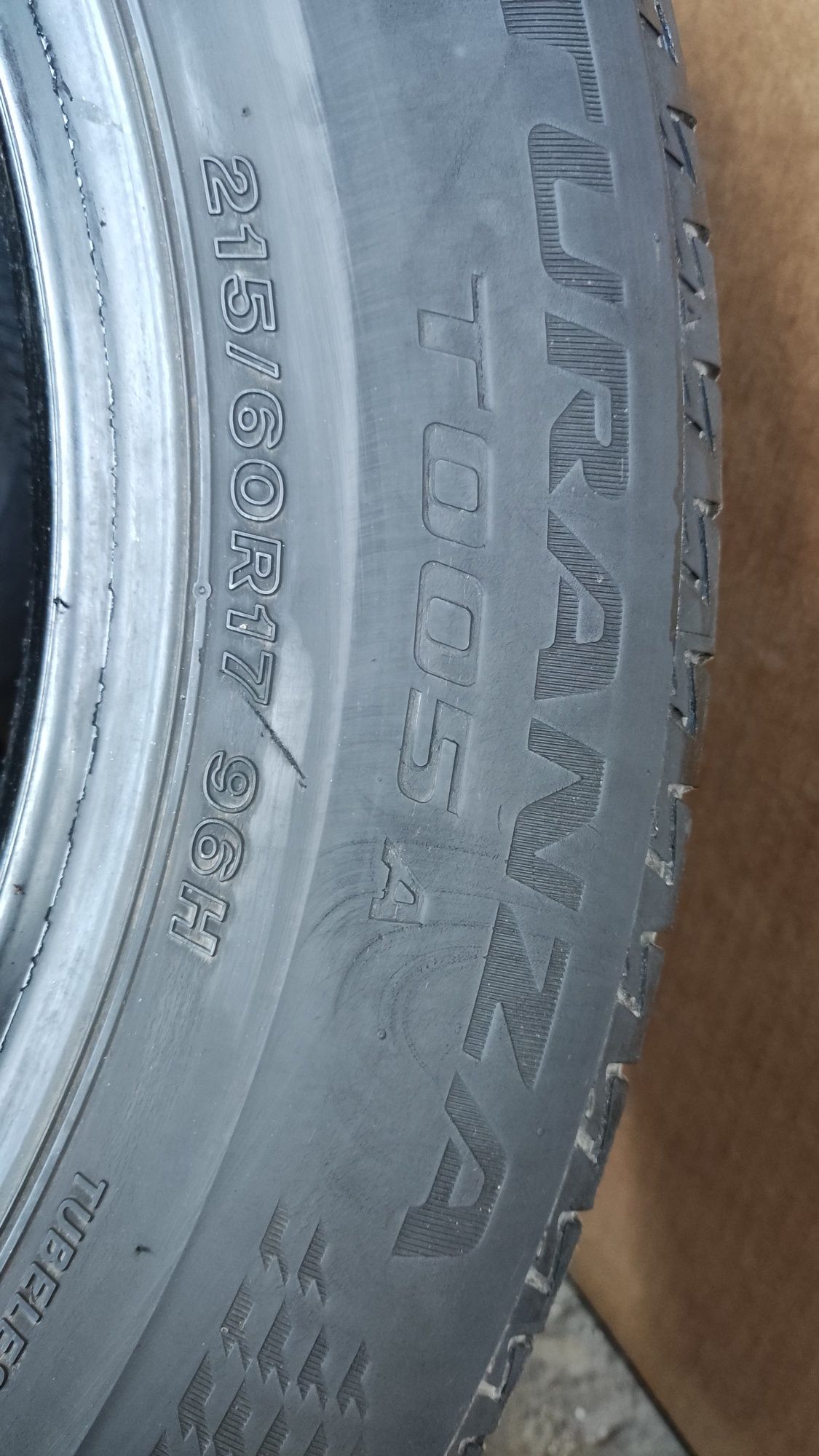 4бр летни гуми 215/60/17 Bridgestone Turanza T005A
dot0519
6.5-7mm гра