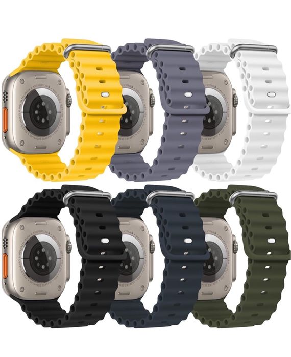 Curea Ocean Line Ceas Apple Watch ULTRA 11 10 9 8 7 SE Husa Incarcator