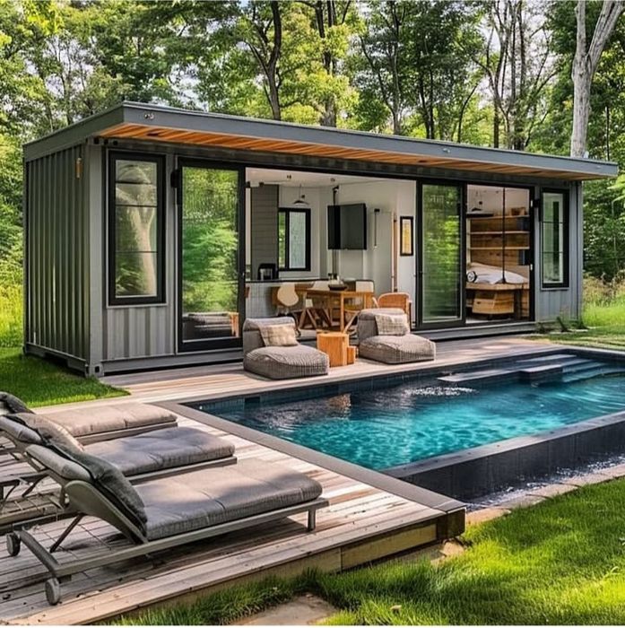 Контейнер офис и дом отдыха.