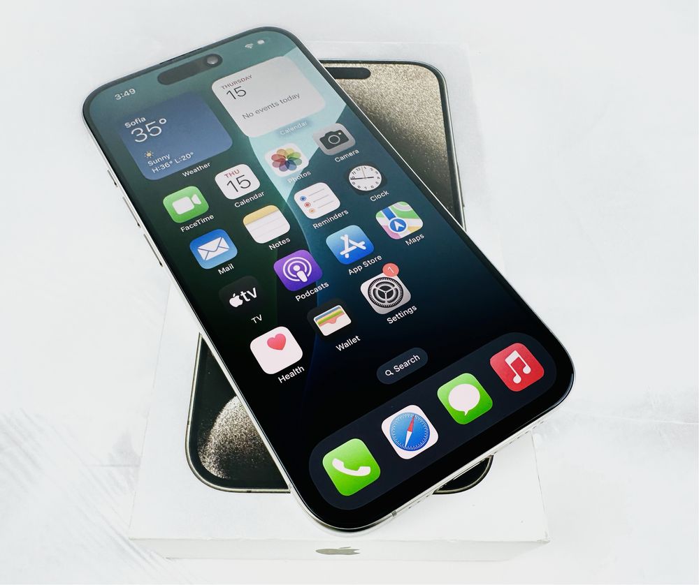 Apple iPhone 15 Pro 128GB Natural Titanium Перфектен! Гаранция!