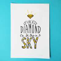 Print litografie arta Like A Diamond In The Sky M Zedig diamant
