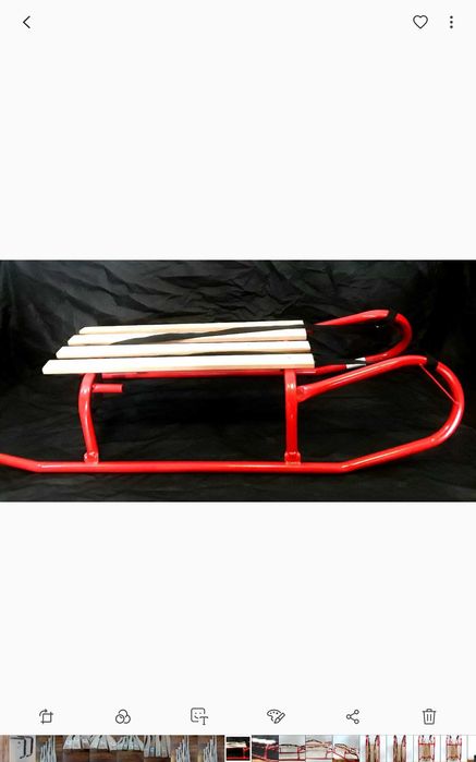 SANIE din metal cu sezut din lemn nouă - 100 Lei