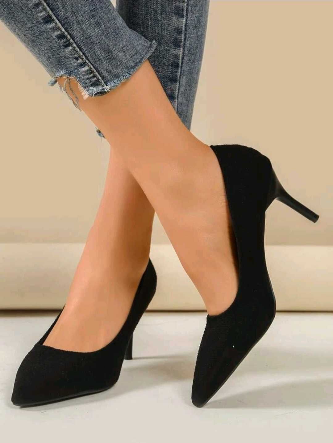 Pantofi eleganti dama, Noi, marimea 39, imitatie piele intoarsa.