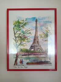 Картина акварел Париж