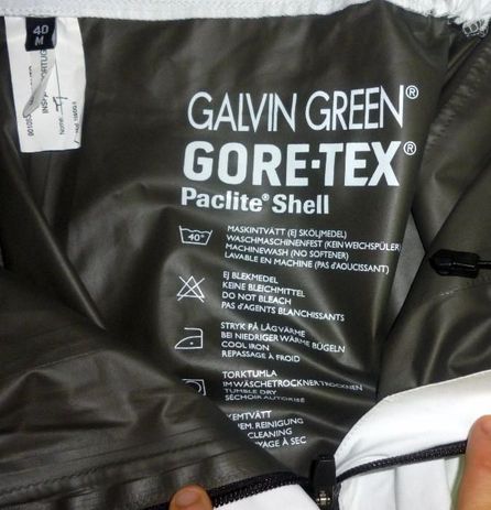 Pantaloni golf GALVIN GREEN ca noi GORE-TEX PACLITE 40 M transp inclus