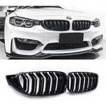 Черни двойни бъбреци пиано лак БМВ BMW F32 F33 F36 / 2013 - 2017