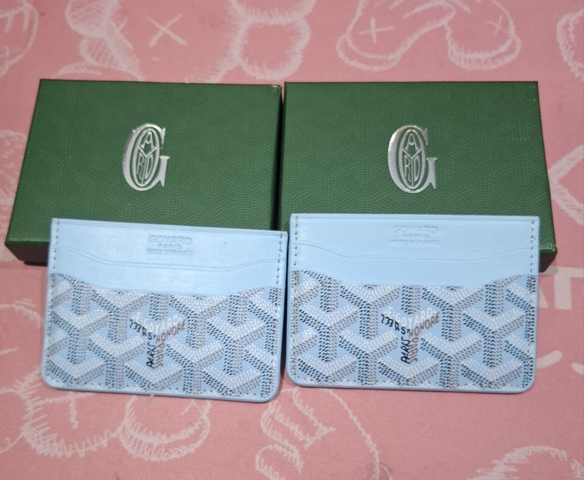2 Cardholdere Goyard albastru deschis portofel de carduri