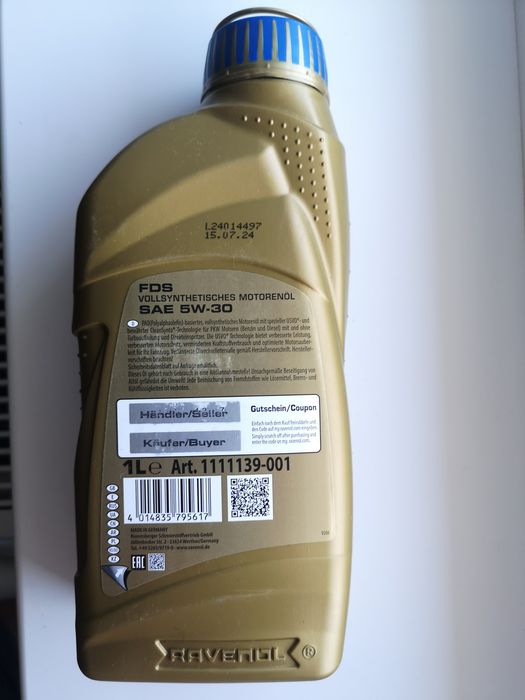 Ulei Ravenol fds usvo 5w30 NOU