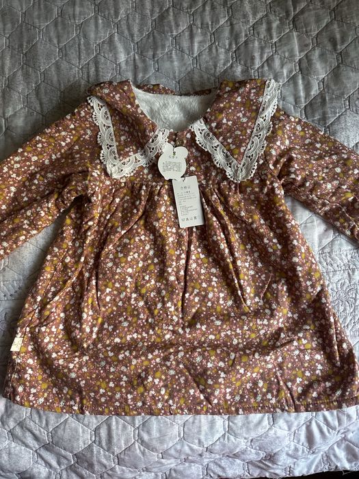 Платье на девочку теплое