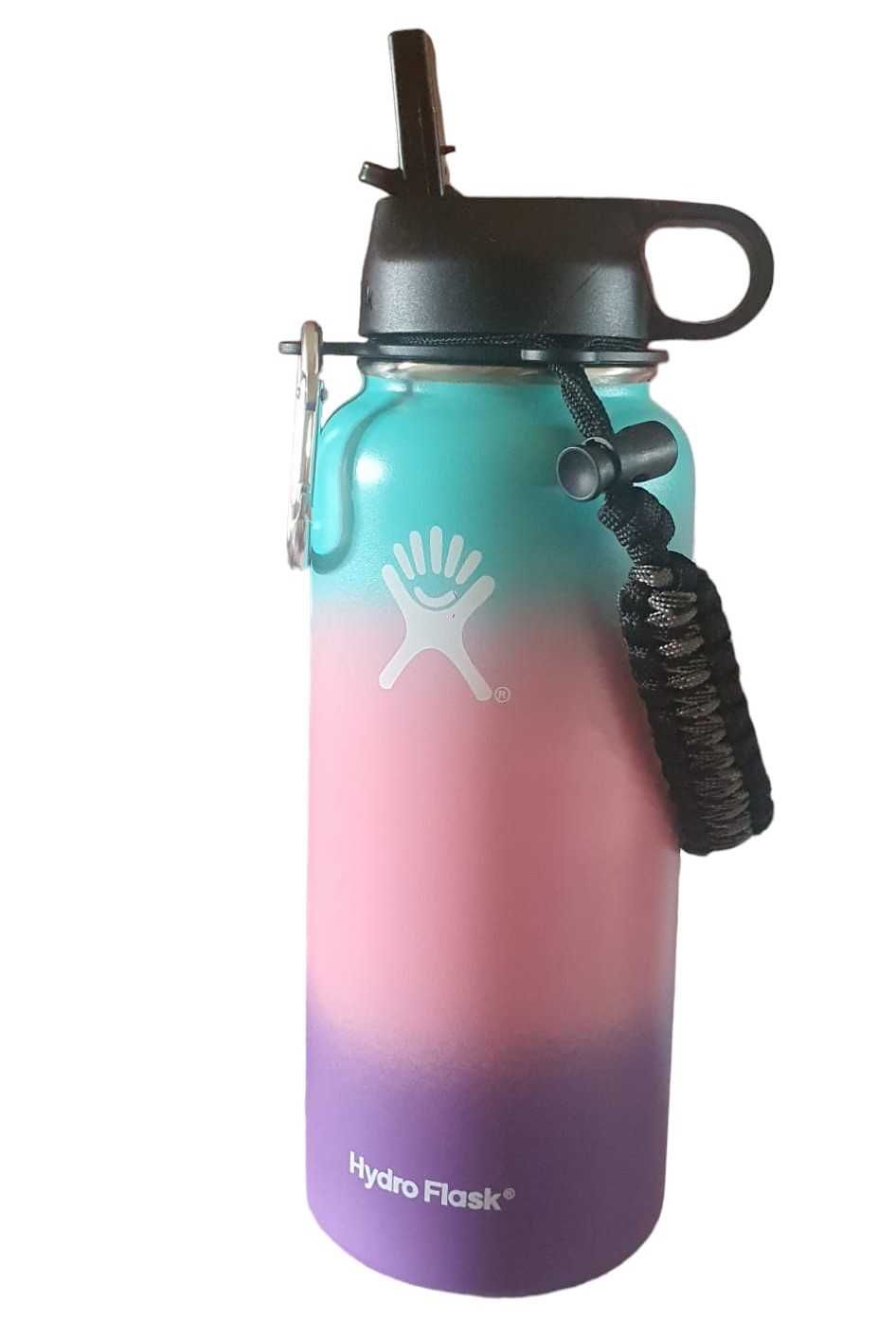 Sticlă de apă Hydro Flask, snur prindere, oțel inoxidabil, pai,946 ml