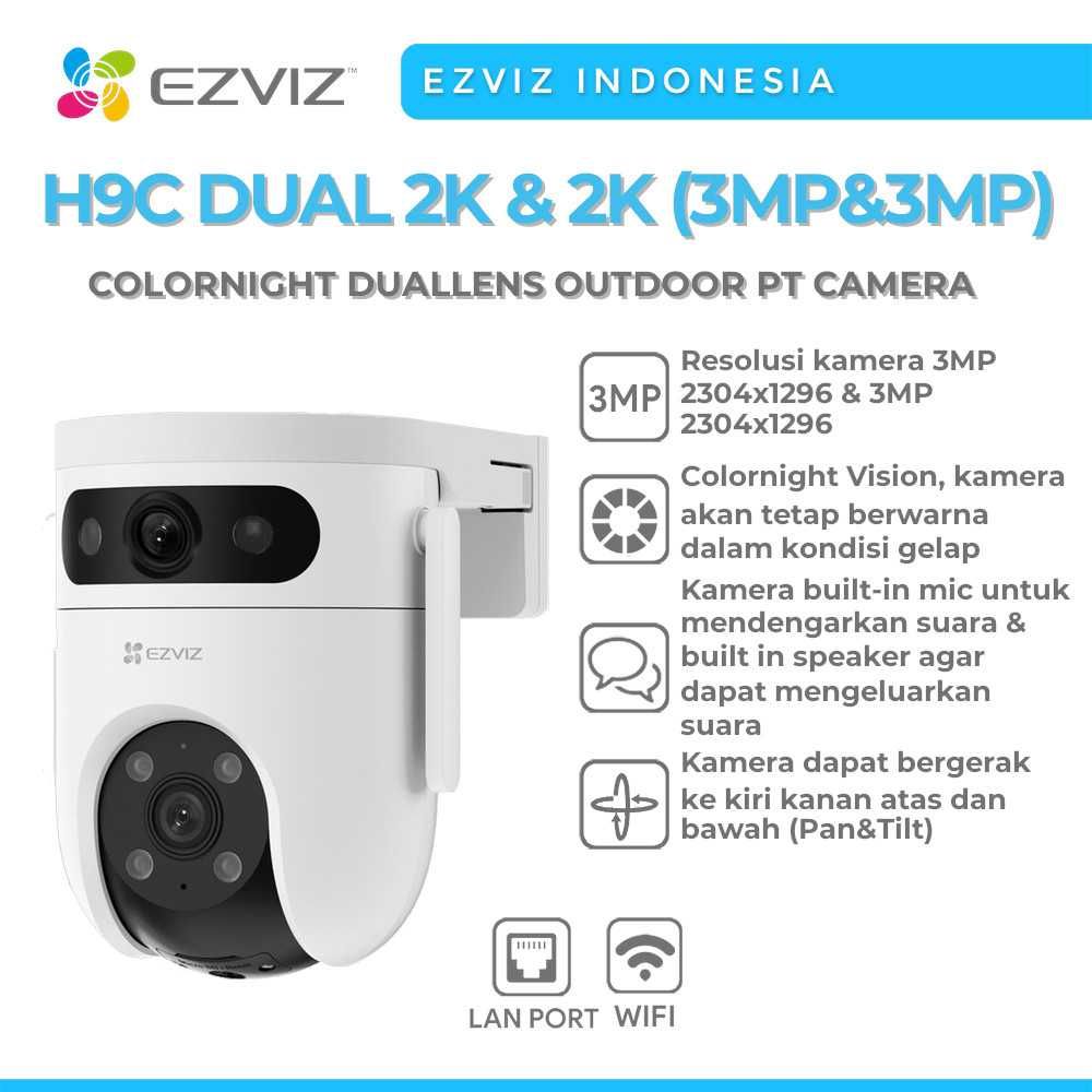 Camera IP Wireless EZVIZ H9c Dual 3+3MP IR Auto Tracking Sigilata Noua
