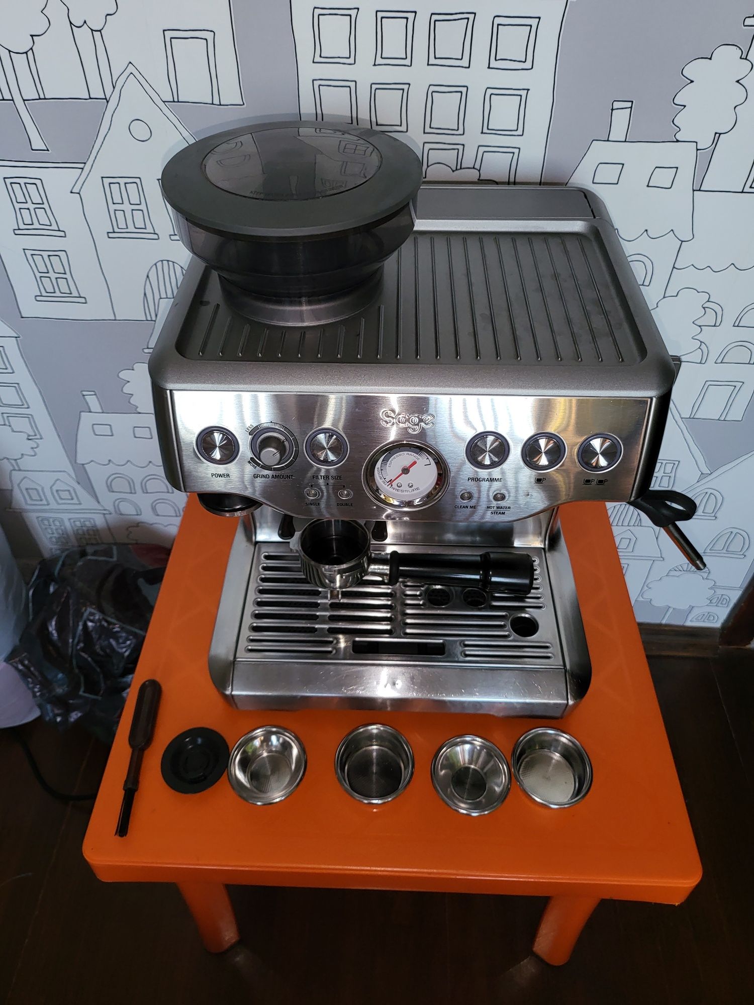 Еспресо машина SAGE Barista Express Кафемашина с кафемелачка