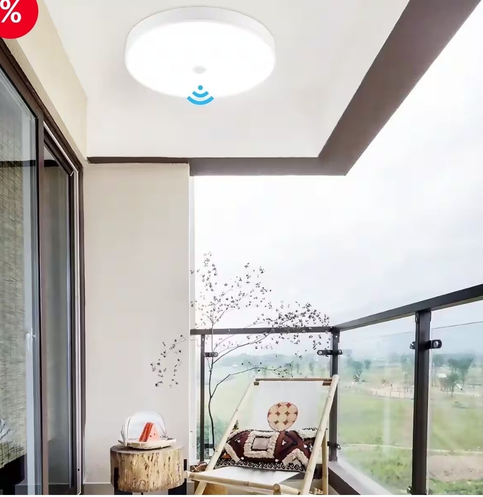 Plafoniera LED cu detector de miscare, lumina cu senzor IP5