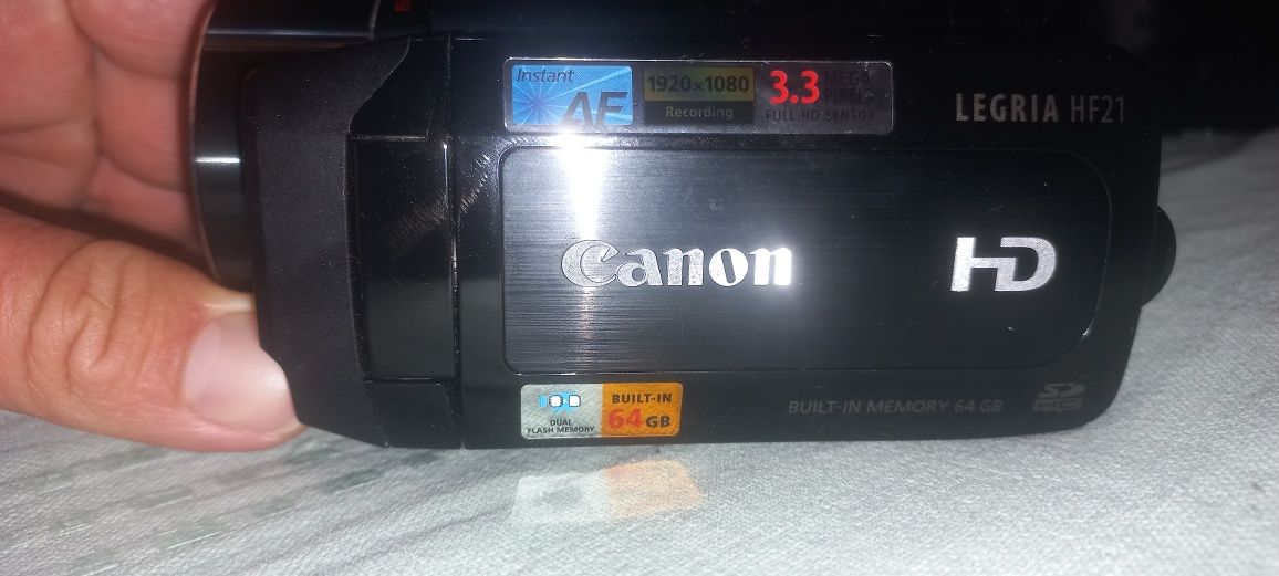 camera video Canon Legria hf21, 64gb memorie+sd card