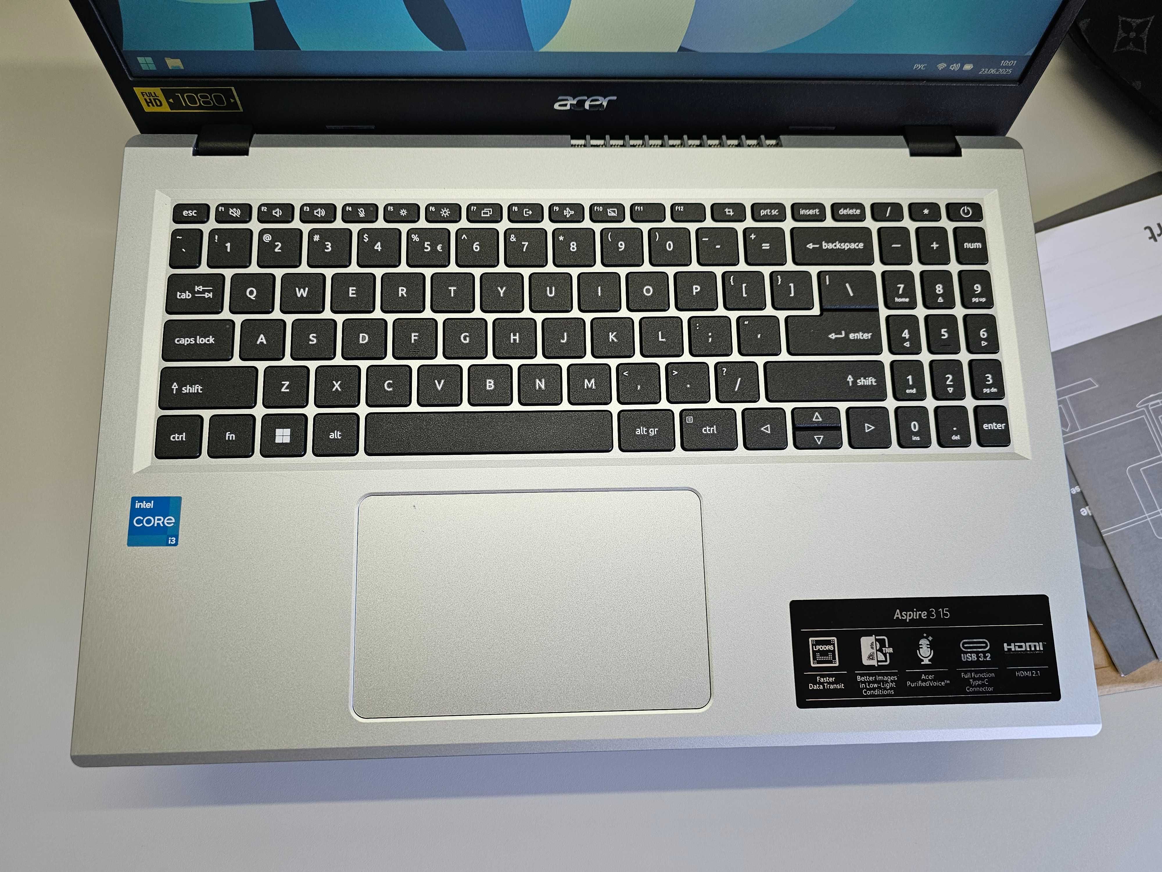 ПРОДАМ Acer A315-510 Ноутбук Core™ i3 13-ПОКОЛЕНИЕ/4GB/256SSD/15.6"FHD