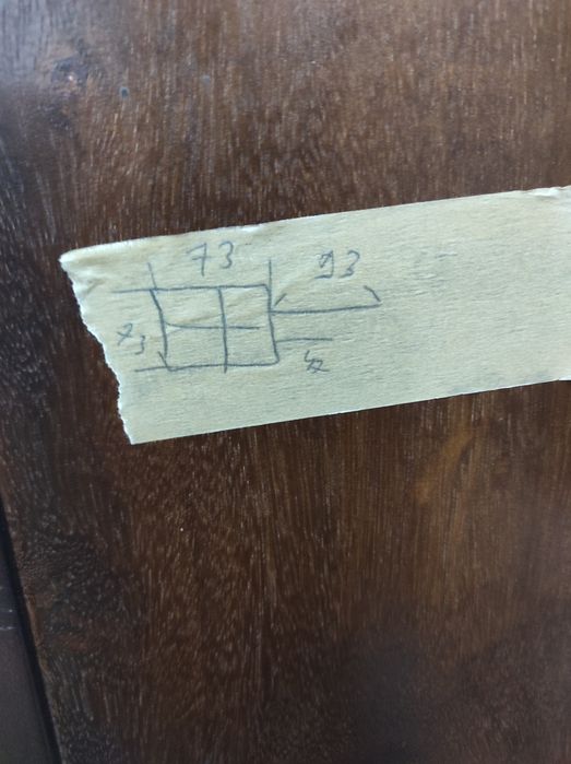 Dulap lemn cireș+ raft suspendat