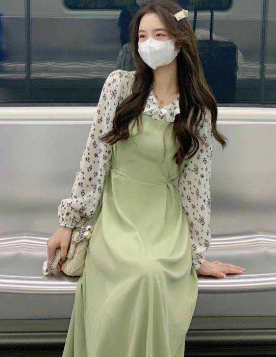 Корейское милое платье