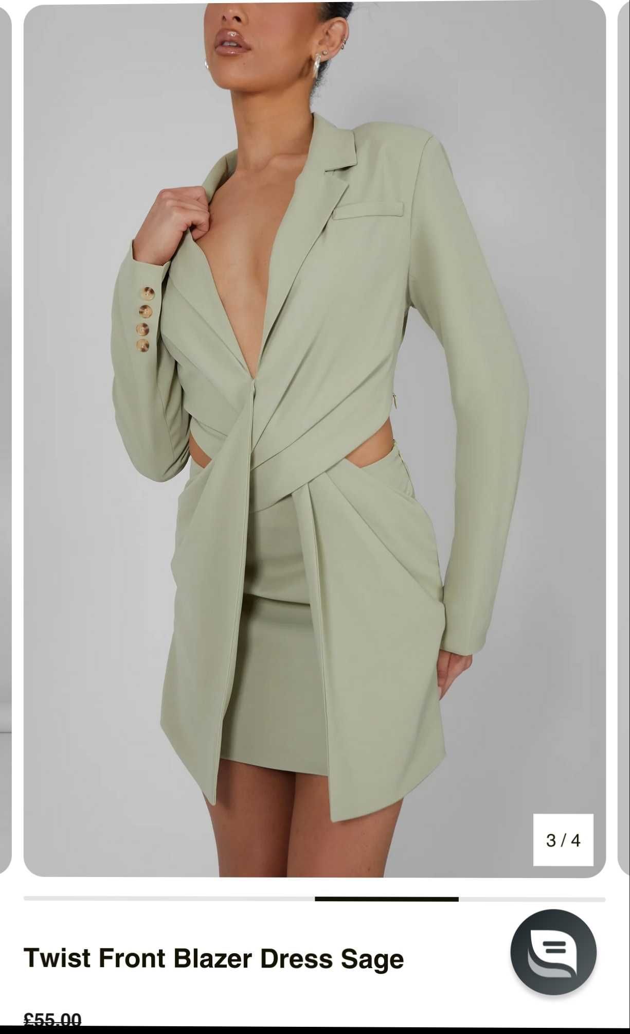KAIIA brand twisted blazer dress