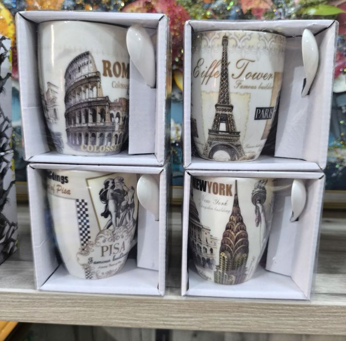 Кружки бокалы в подарочный упаковки