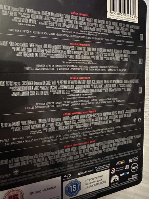 Mission Impossible 1-5 Limited Collection steelbook bluray, SIGILAT !