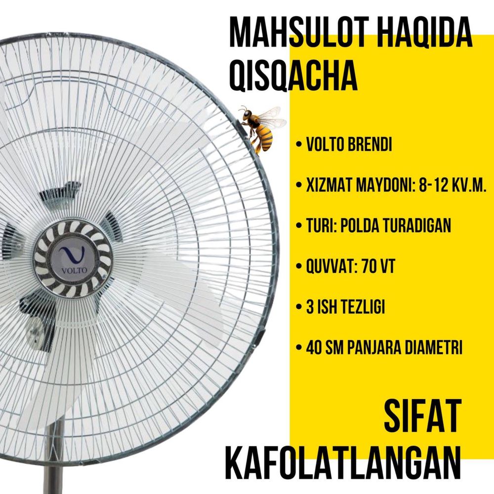 Ventilyator Ovozsiz Sifatli Arzon
