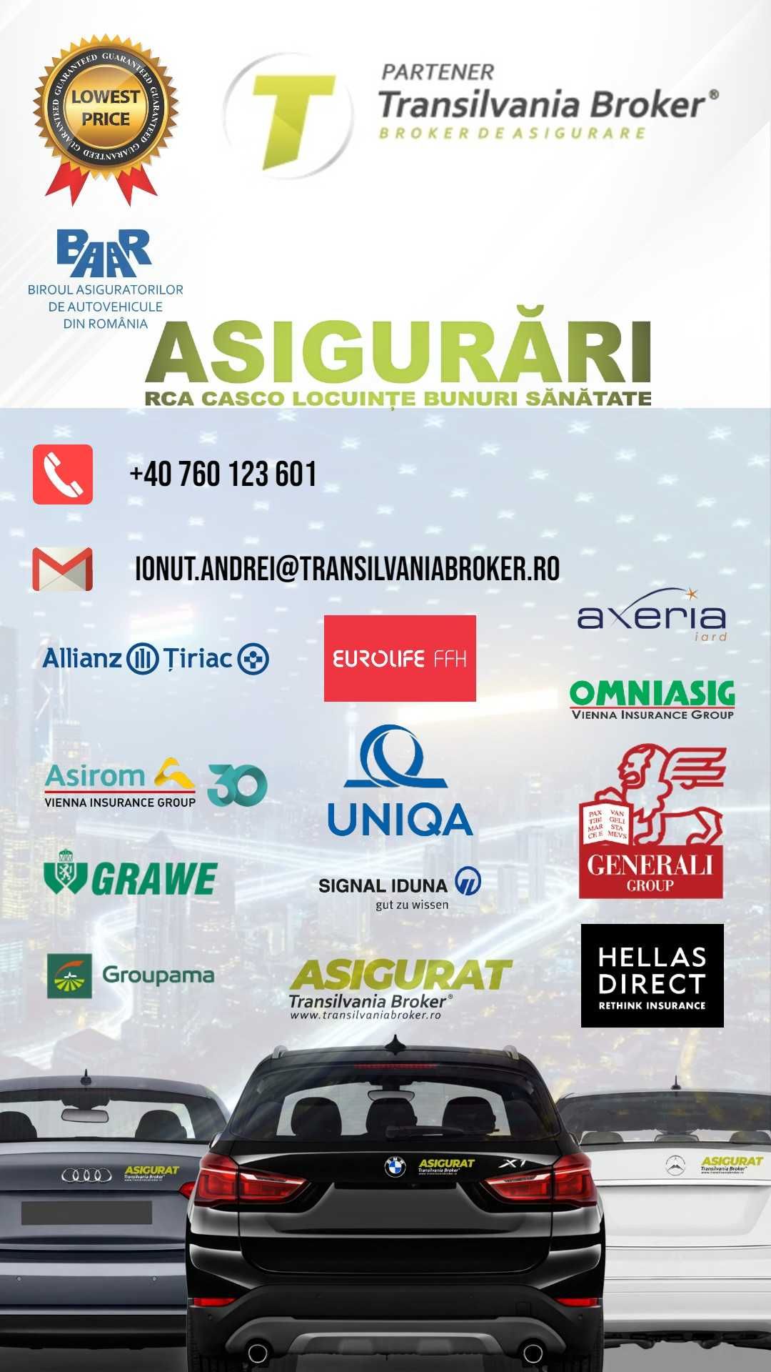 Asigurari in RATE asigurare RCA / CASCO / sănătate / călătorie