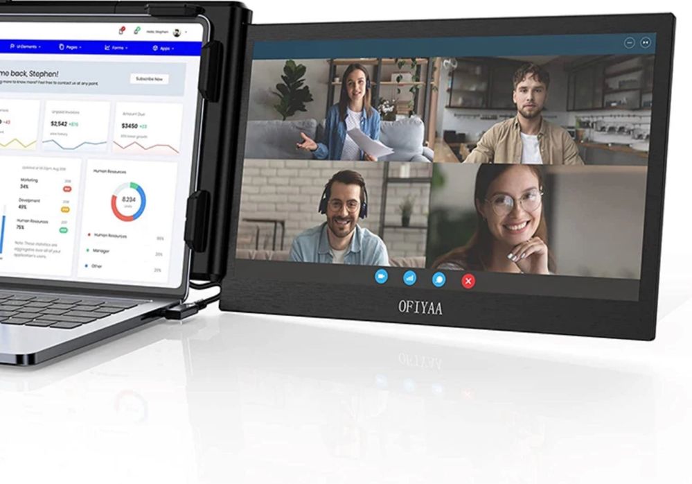 Monitor NOU portabil extensie laptop compatibil telefon