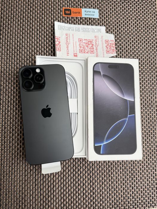 НОВ! 256Gb*ЛИЗИНГ* iPhone 16 Pro Max Black Titanium / 24М ГАРАНЦИЯ