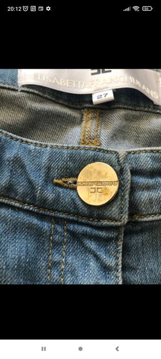 Elizabetta Franchi  дънки на кръпки,светло сини почти неносени