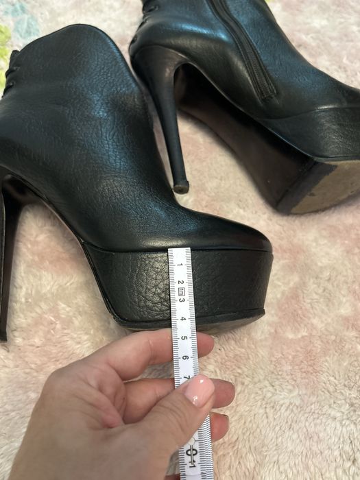 Ghete dama cu platforma din piele naturala nr 39