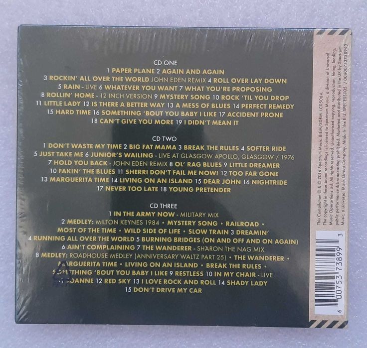 CD box Eagles-Status Quo-John Lee Hooker