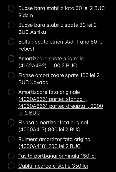 Cutie viteze Outlander PHEV ,amortizoare Outlander PHEV