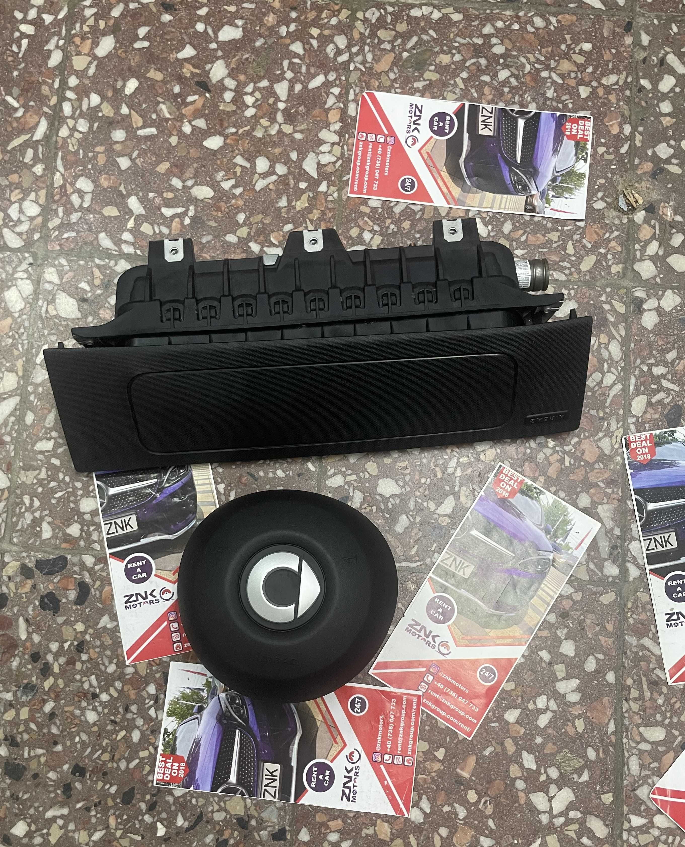 SMART A453 kit airbag volan genunchi pasager - set centuri siguranta