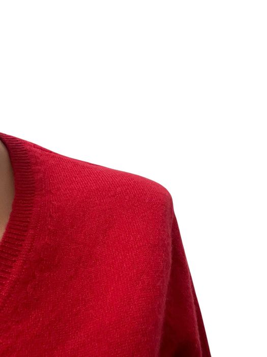 FRANCO CALLEGARI размер L дамски кашмирен пуловер 100% КАШМИР червен