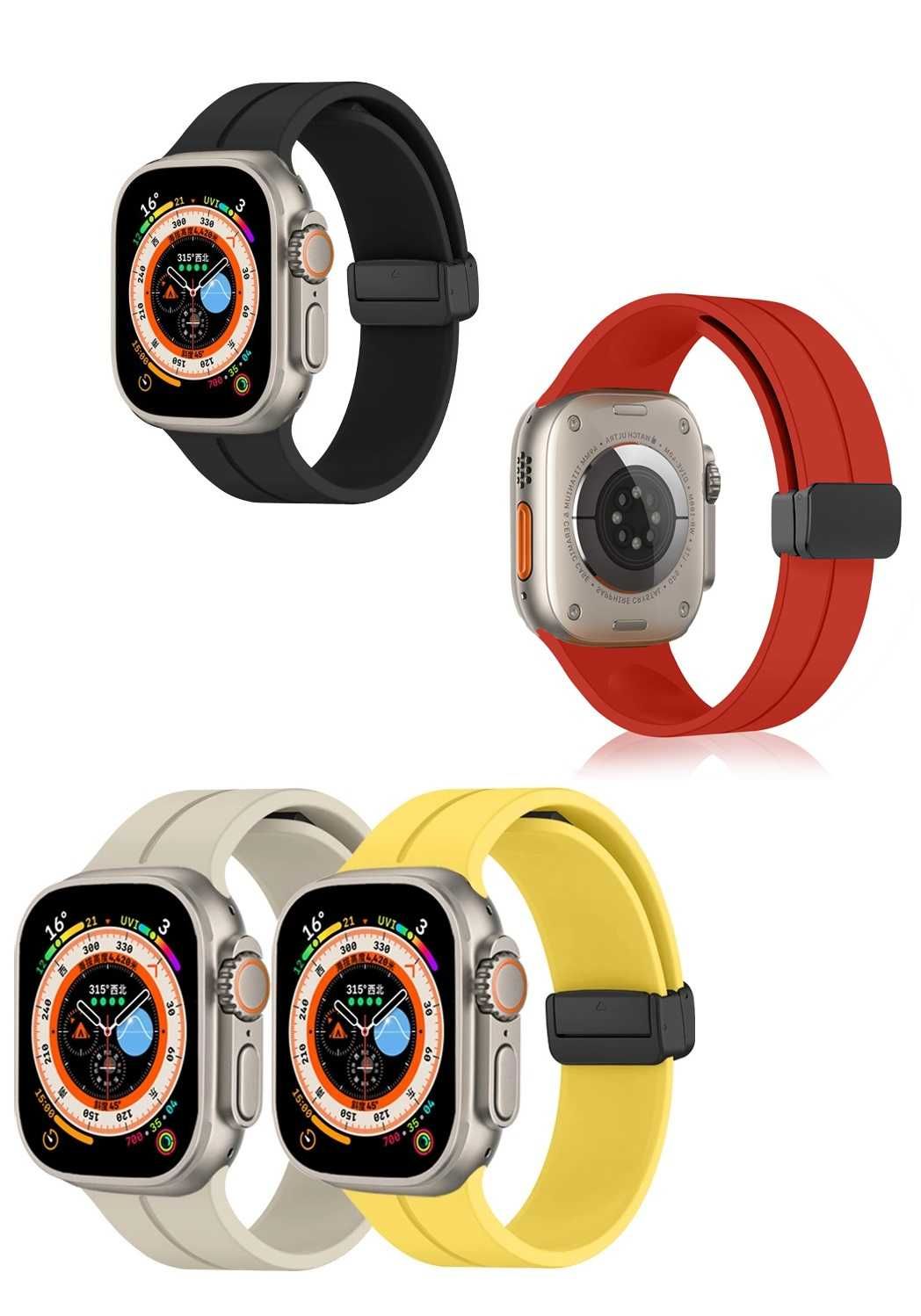 Apple Силиконови Каишки за Watch Ultra, SE, 8 7 6 5 4 3 2 1