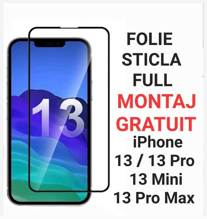 Folie de Sticla iPhone 13 Pro Max - Mini - 17 Air - Full Glass