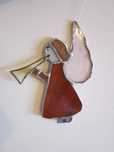 cadou rar Inger cu trompeta stil vitralii Tiffany made Germany 1970