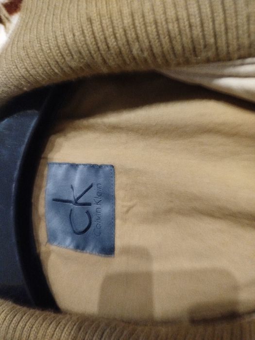 Мужская кожаная куртка Келвин Кляйн