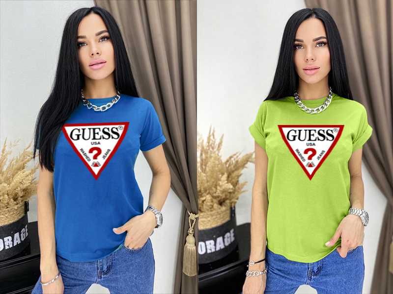 Тениска GUESS принт. Модели размери и цветове