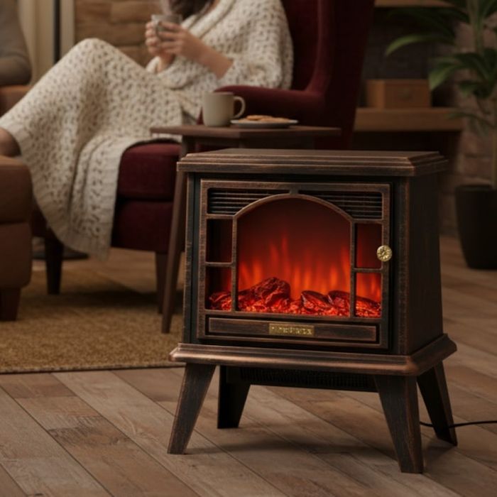 Ретро камина с ефект на пламък  уют и атмосфера КОЛЕДНО НАМАЛЕНИЕ -20%