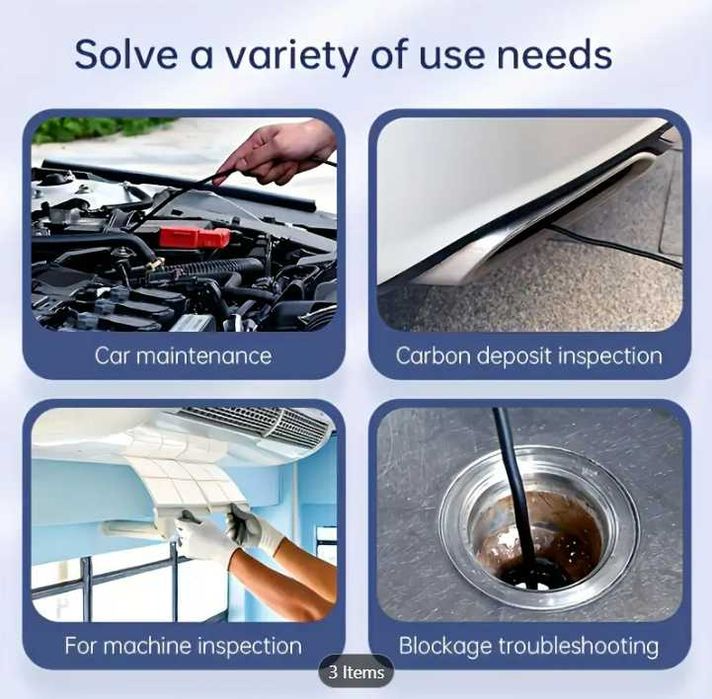 Професионален Ендоскоп Камера 4.3" HD дисплей 1, 5, 10, 20 и 30м сонда