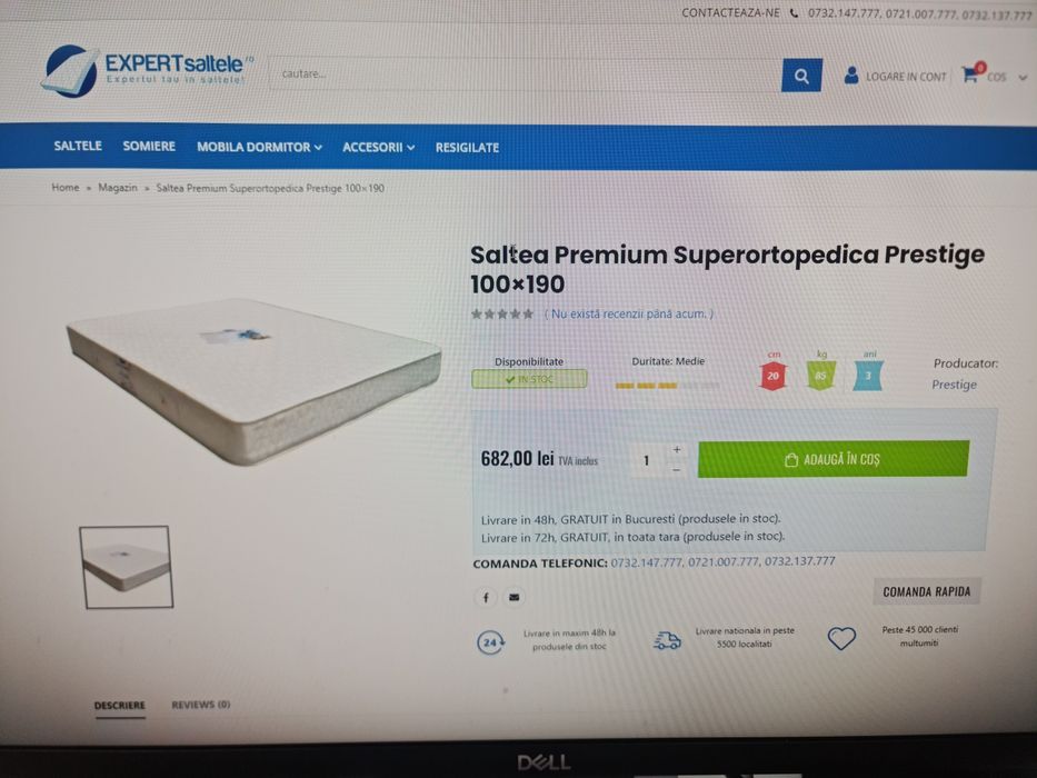 Vand/schimb saltea Prestige 100x190