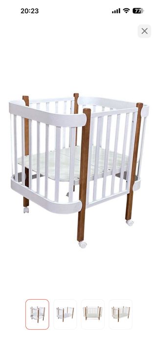 Кроватка трансформер от 0 до 5 лет, 2 матраса в комплекте