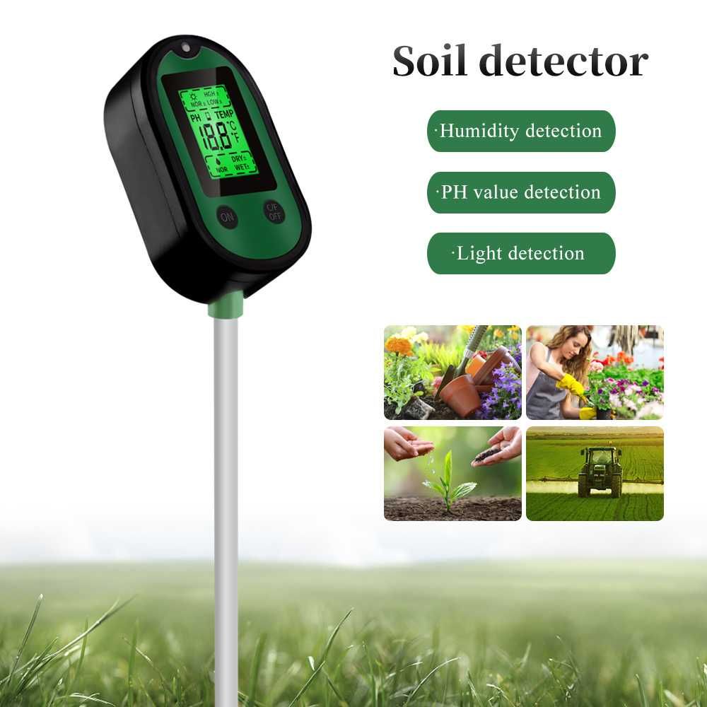 Tester PH si umiditate sol 5 in 1 de masurare a temperaturii