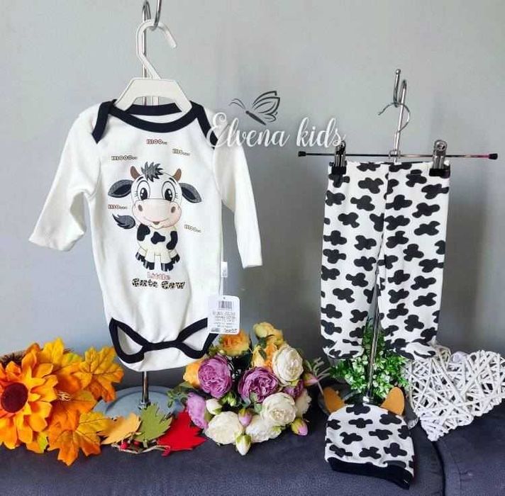 Намален от35лв Комплект Крава / Лот Бодита за бебе