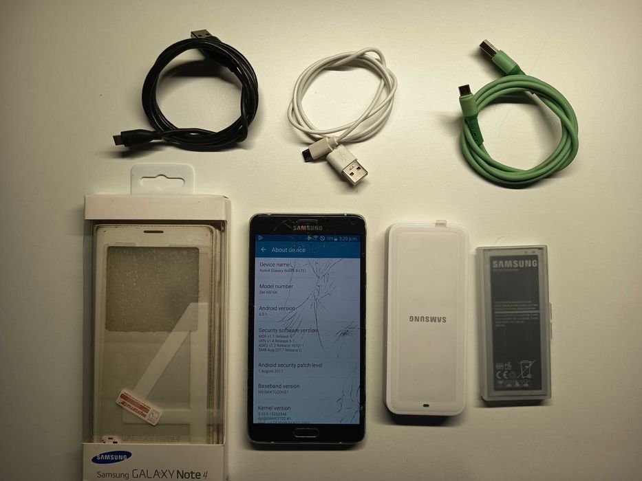 Samsung Note 4 SM-N916K + Accesorii exact ce se vede in poze