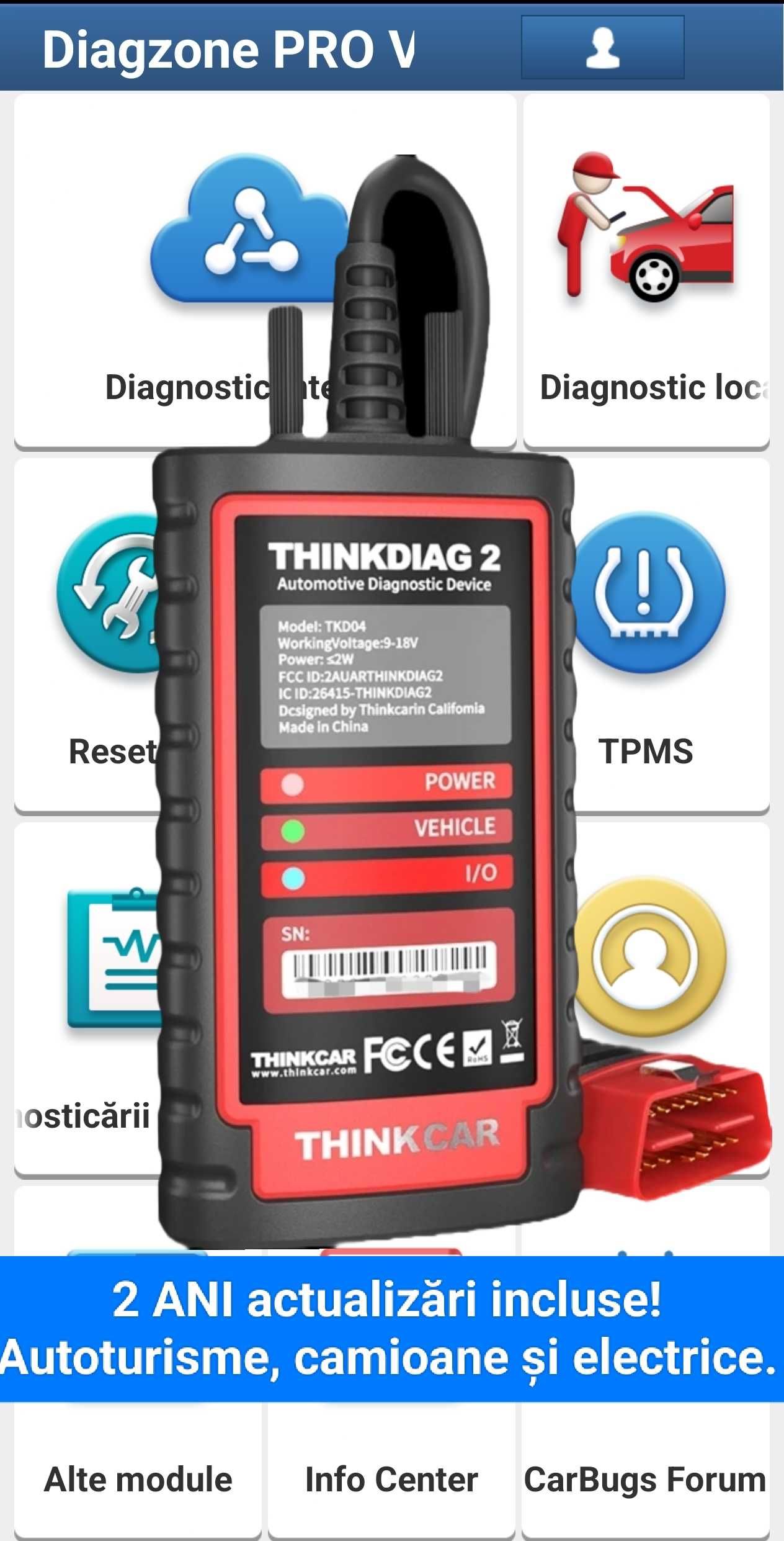 Set diagnoza Diagzone Pro Launch . Tester 2 ani licență Full