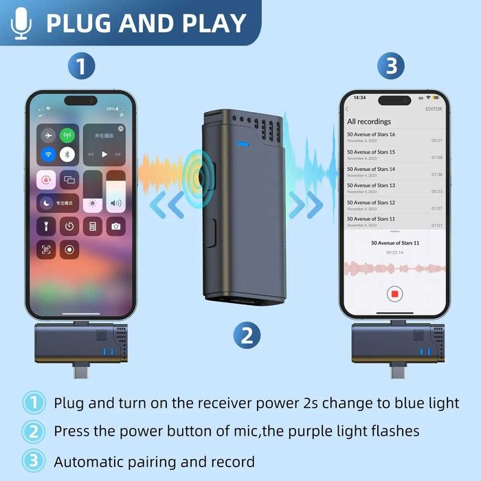 ДОСТАВКА! Беспроводной петличный микрофон JMARY MW-16 3-in-1