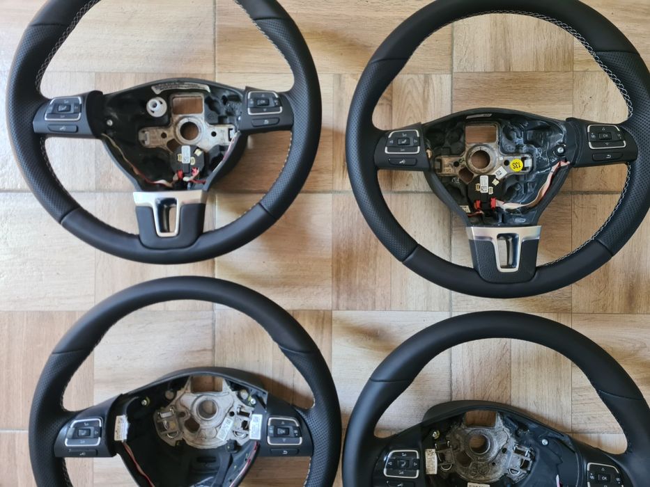 Volan piele/ perforata VW Passat B7 Golf Tiguan Caddy